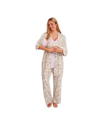 Maternity Analise During & After 5-Piece Maternity/Nursing Sleep Set