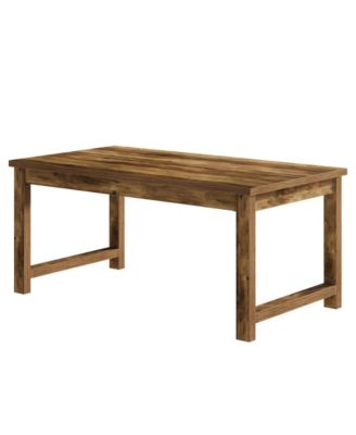 Modern Dining Table, 63 x 31.5 Inch Large Farmhouse Wood Table, Kitchen Dining Room Table