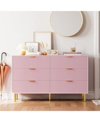 6 Drawer Dresser for Bedroom, Large Dresser Chest of Drawers, Modern Wood Storage Dresser Organizer