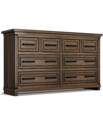 Modern Bedroom Dresser and TV Stand for 55" TV, 8-Drawer Clothes Organizer with Easy-Pull Handles for Living Room, Kitchen, or Hallway