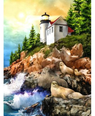 Bass Harbor Light Station 500 piece Jigsaw Puzzle for Adults
