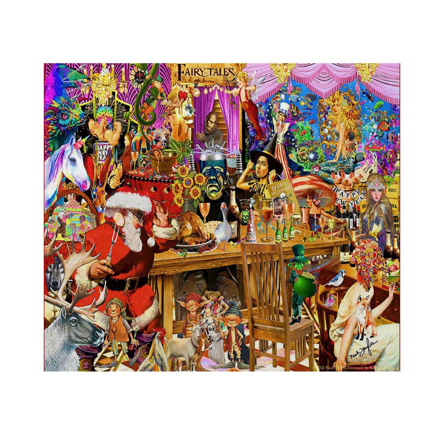 Детский пазл SunsOut Fairy Tale Collage Christmas 1000 Piece Jigsaw Puzzle, от 15 лет — фото 3
