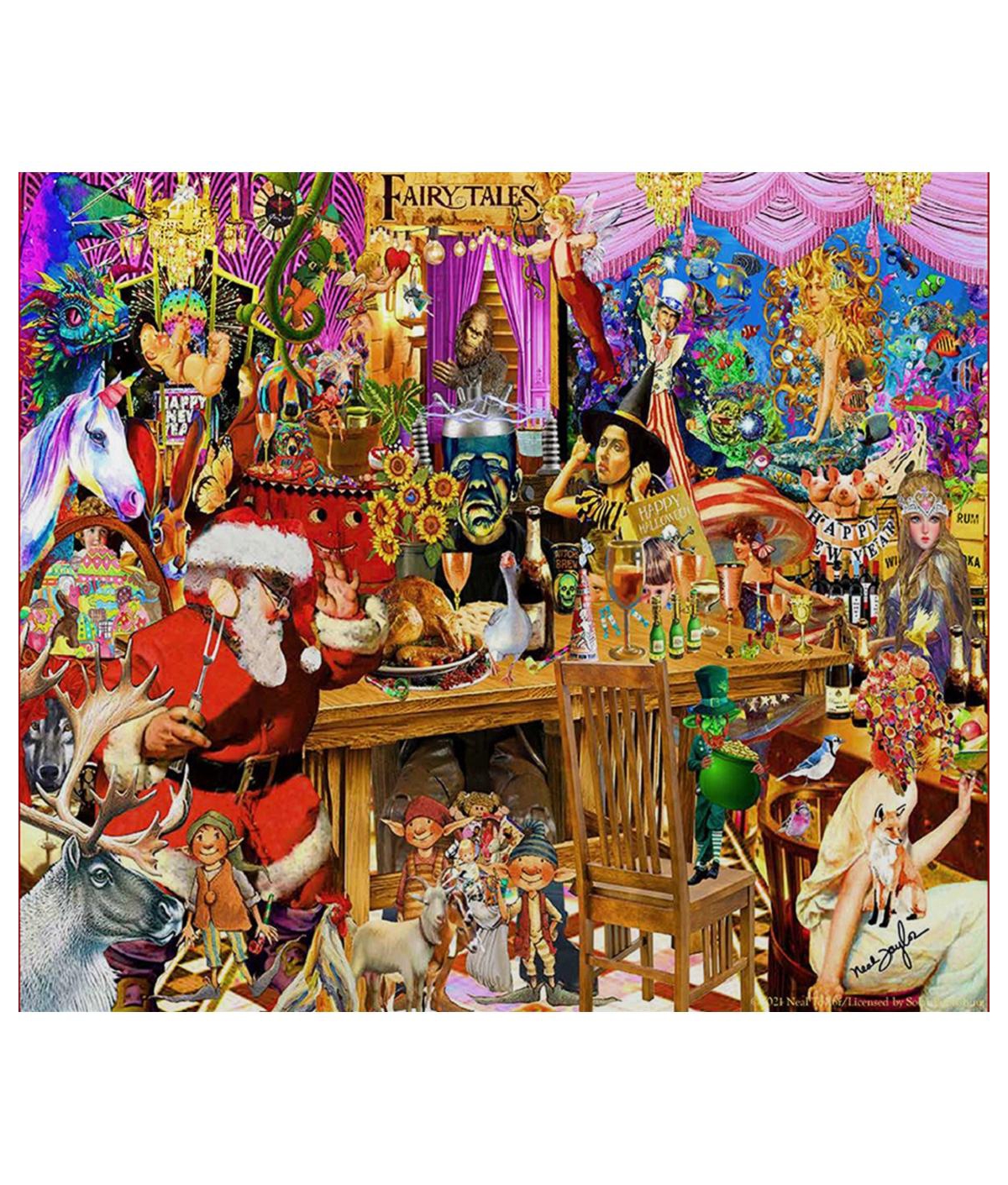 SunsOut Fairy Tale Collage 1000 piece Jigsaw Puzzle for Adults Large Pieces Christmas