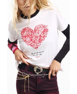 Women's Short-sleeved heart t-shirt