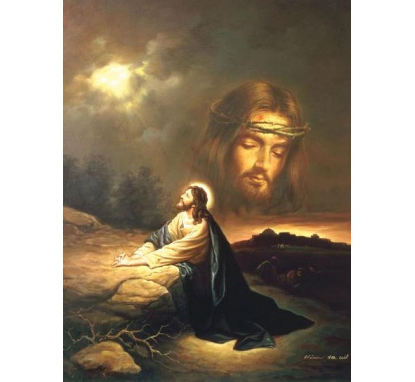Детский пазл SunsOut Praying at Gethsemane 500 piece Jigsaw Puzzle for Adults Easter — фото 2