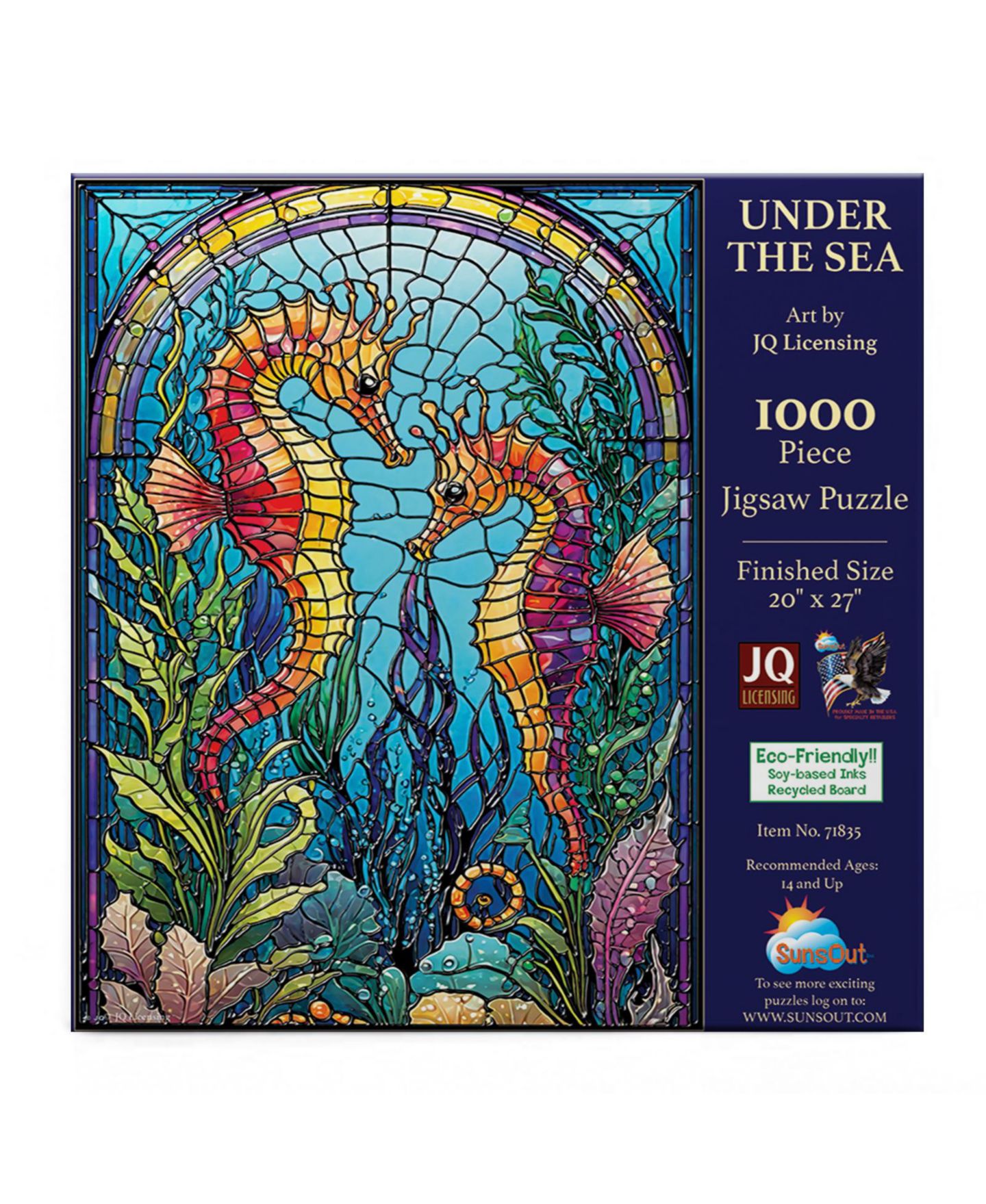 Детский пазл SunsOut Under the Sea Stained Glass 1000 Jigsaw Puzzle, от 15 лет — фото 3