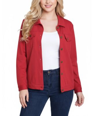 Petite Long Sleeve Ponte Cropped Jacket
