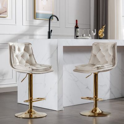 Streamdale Chrome Swivel Bar Stools Set