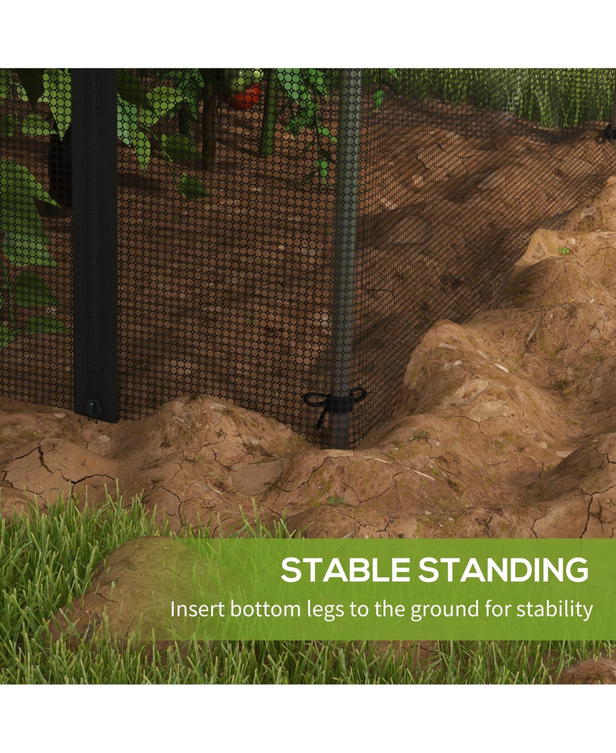 Outsunny 4' x 4' Plant Protection Tent Crop Cage with Door