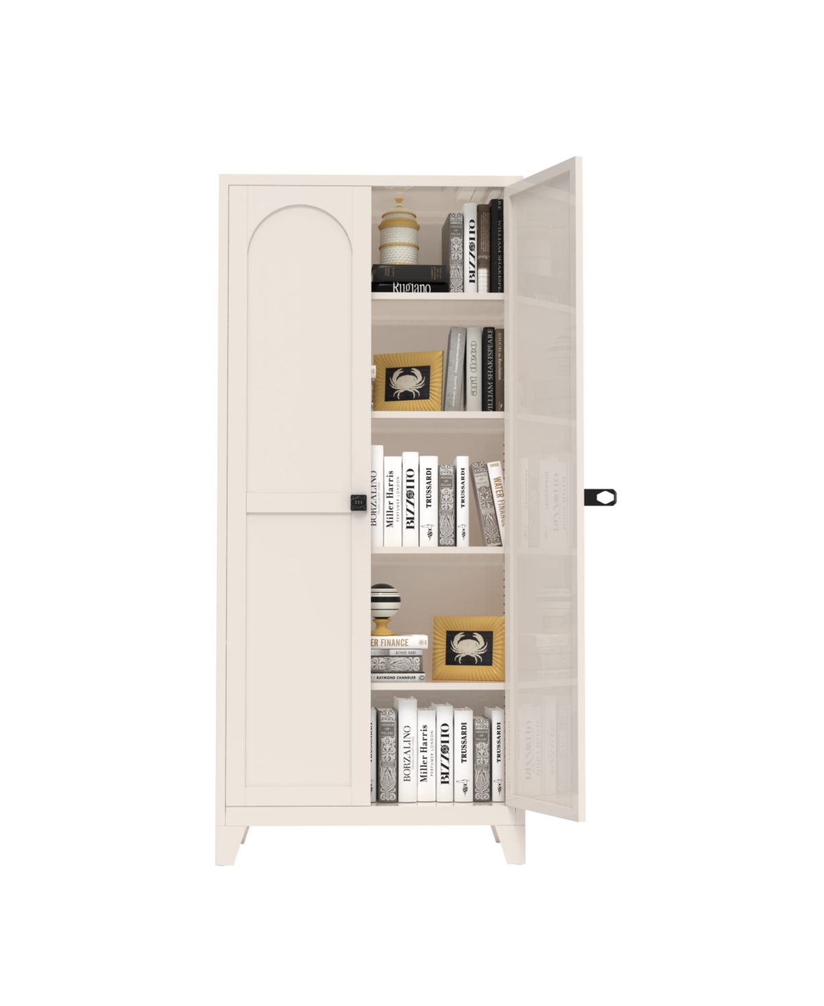 Streamdale Furniture 71" Locking Metal Storage Cabinet - Beige