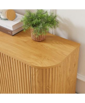 64" Wavy TV Stand - Natural