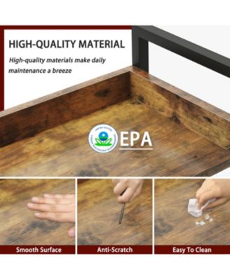 Streamdale 6-Tier Industrial Bookshelf, 67" Open Shelf Bookcase, Metal Frame, Brown