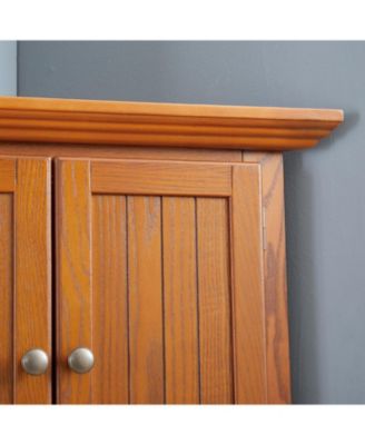  4-Tier Corner Kitchen Pantry Cabinet with 8 Doors and Adjustable Shelves