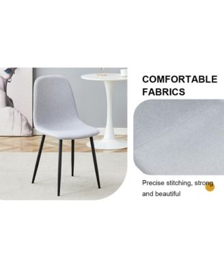 Comfortable Gray Dining Chair Set (4)