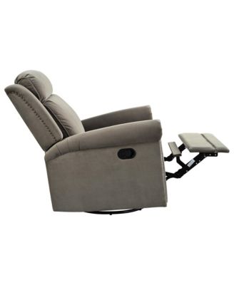 Streamdale 360 Swivel Rocking Recliner, Adjustable Backrest, Light Brown