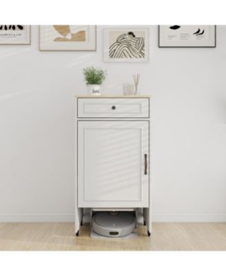 Robot Vacuum Stand Cabinet - Antique White