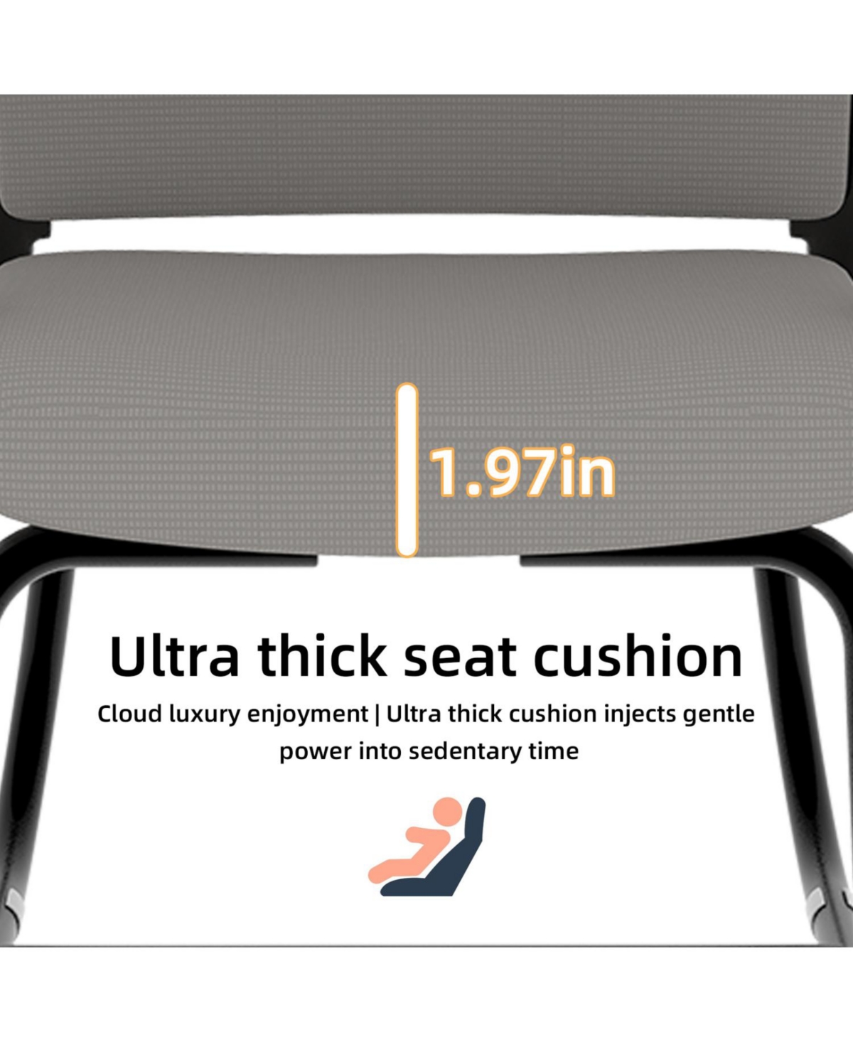 Streamdale Furniture Minimalist Modern Office Chair - Metal Frame Soft Home/Office