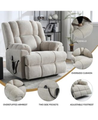 Dual Motor Power Lift Recliner with Heat & Massage Beige