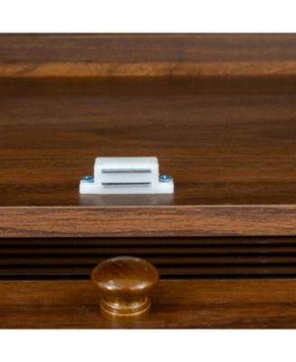 Contemporary Floor-to-Ceiling Cabinet with Glass Doors