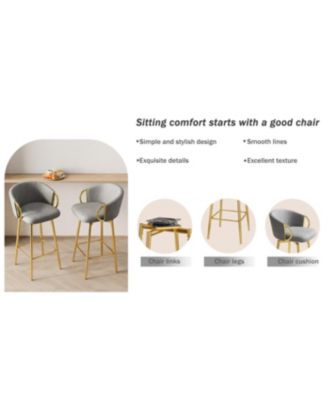 Streamdale Modern Swivel Bar Chairs, Set of 2