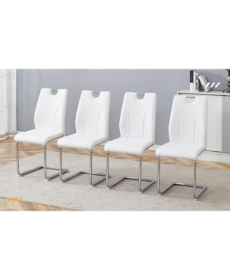 Streamdale White PU Dining Chair Set (Set of 4