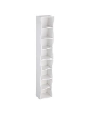 Wavy 8-Layer Adjustable Bookshelf - Narrow & Multifunctional