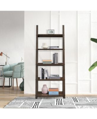 5-Tier Storage Shelf with Ladder Design