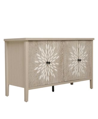 Modern Sideboard Buffet Cabinet with 4 Doors & Adjustable Shelves