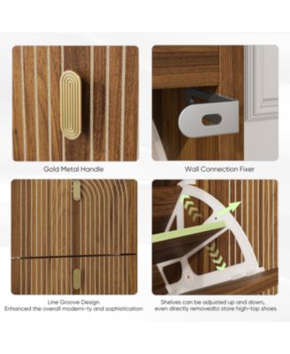 Streamdale Shoe Storage Cabinet 2 Flip Drawers, Entryway, 23.6"W