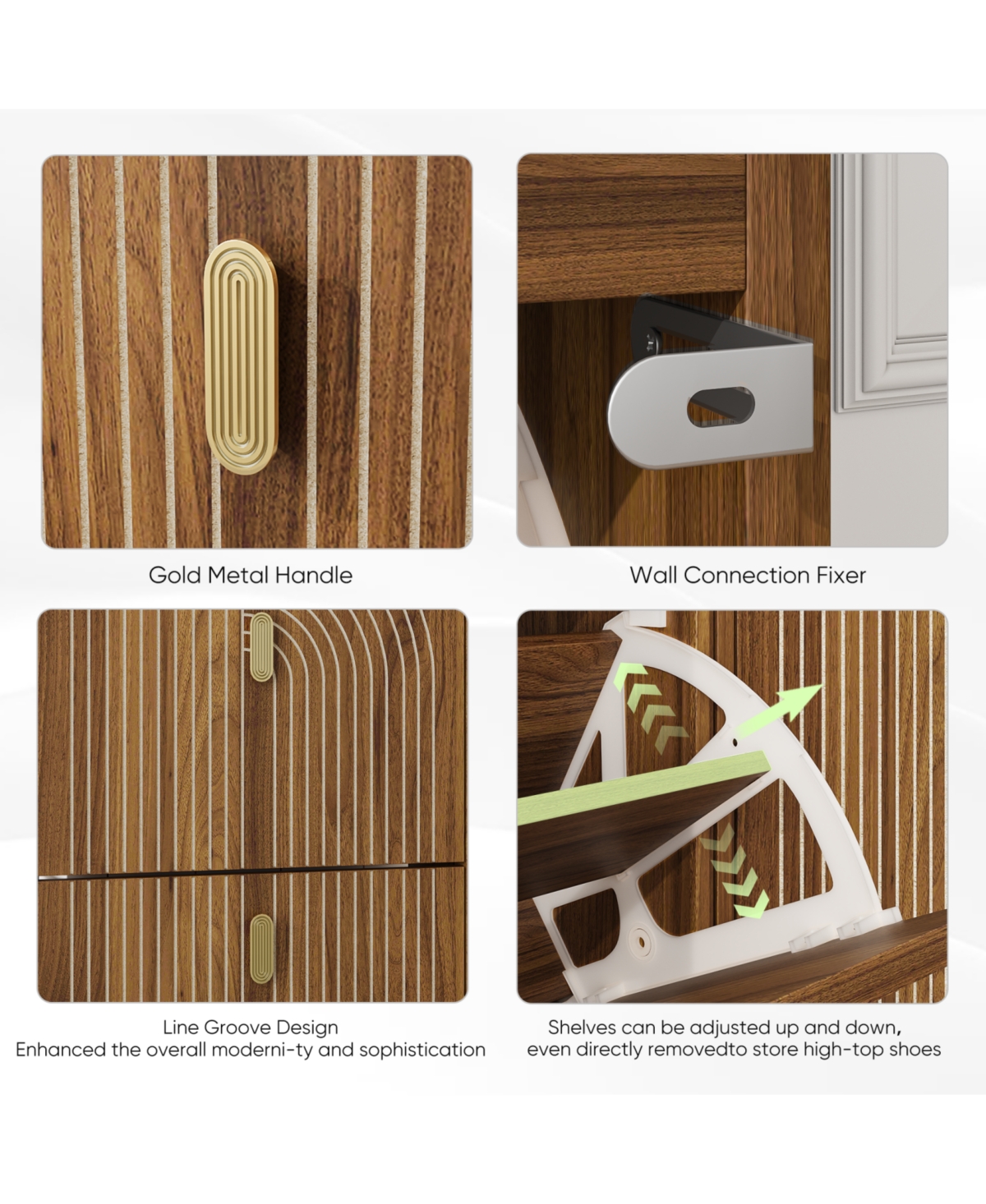 Streamdale Shoe Storage Cabinet 2 Flip Drawers, Entryway, 23.6"W