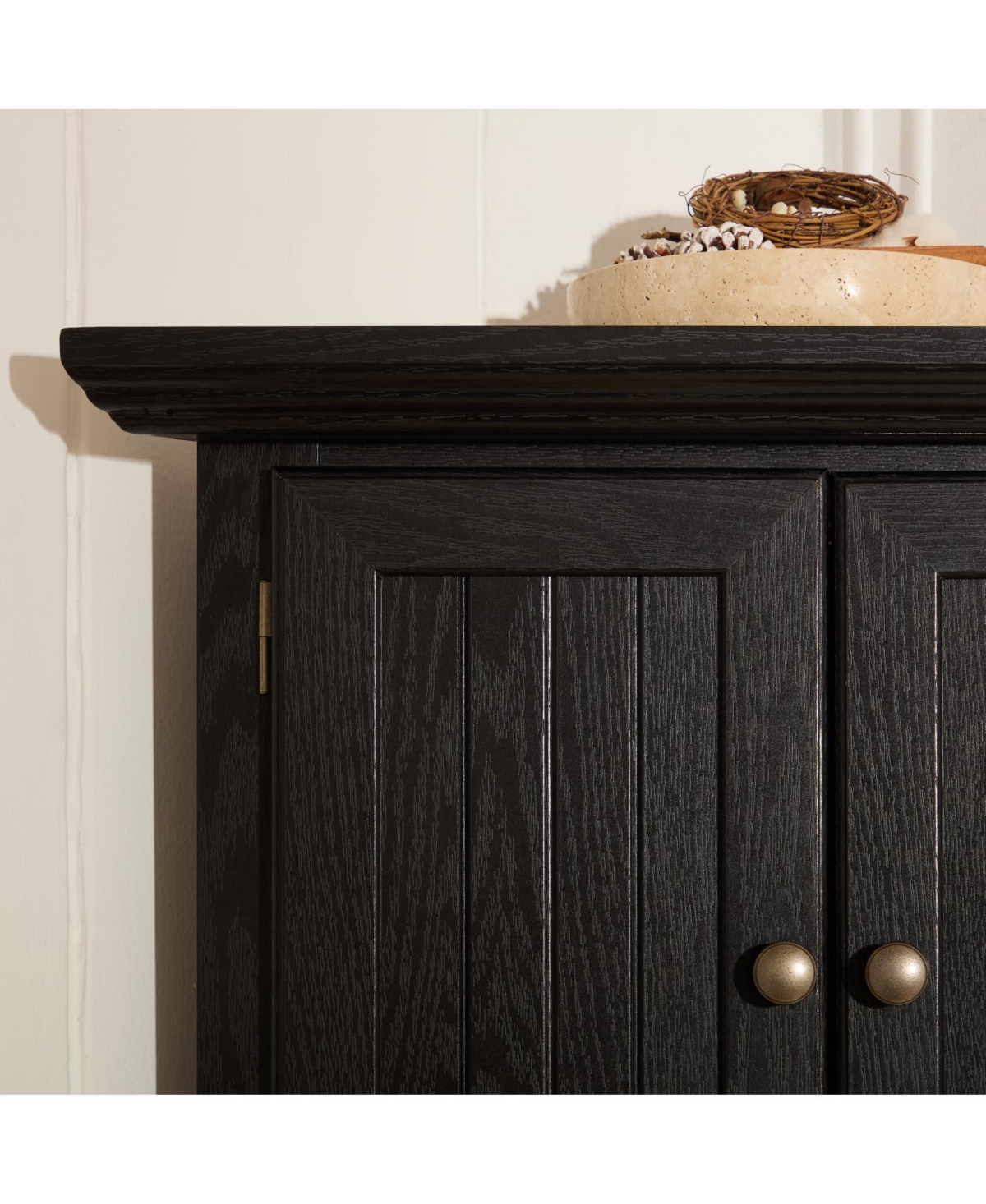 Streamdale Furniture 4-Tier Corner Kitchen Pantry Cabinet with Doors & Shelves - Black