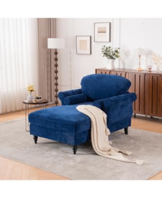 Oversized Chenille Chaise Lounge Sofa Bed - 5 Colors