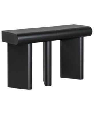 Streamdale Modern Black Entryway Table with Drawers & Geometric Legs