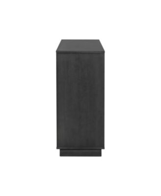 Black 2-Door 7-Drawer Storage Cabinet