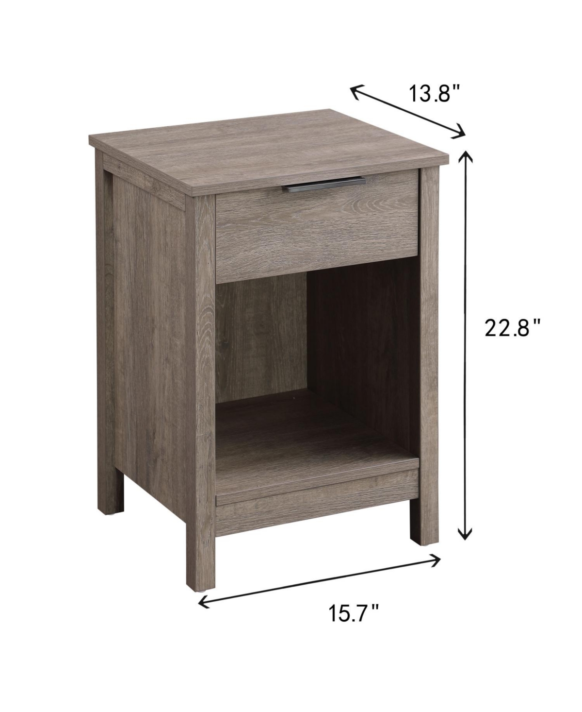 Streamdale Furniture Nightstand with Drawer & Shelf