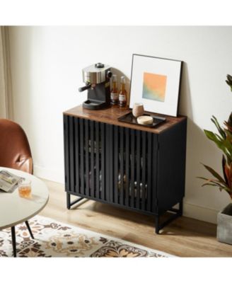 Modern Slatted Grille Cabinet