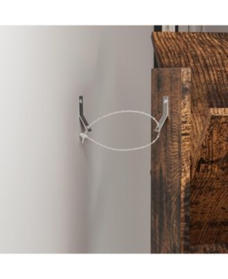 Rustic Brown 9-Tier Tree Bookshelf with Drawer