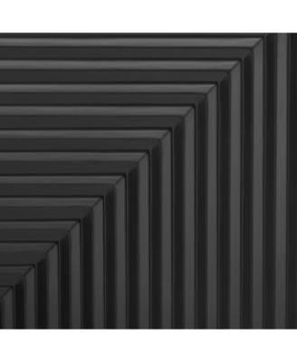 Mira Modern Side Cabinet with Adjustable Shelves, Geometric Design