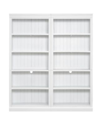 83" Wood Bookcase with Light 5-Tier Adjustable Shelves