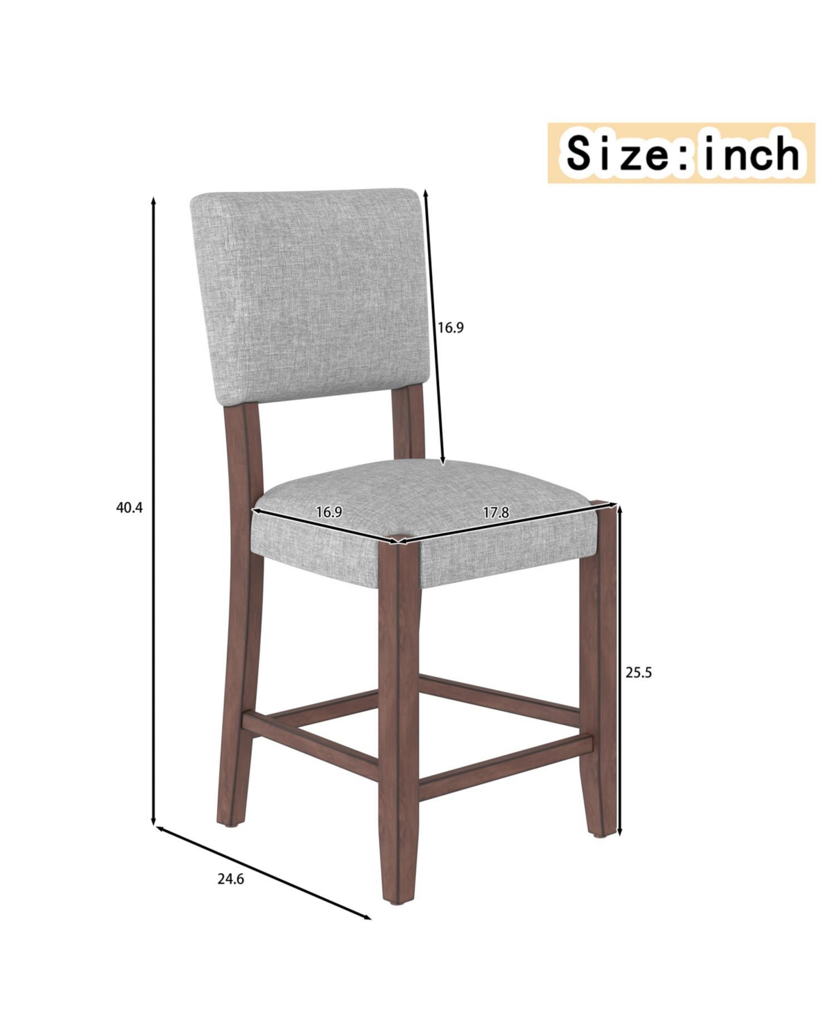 Streamdale Furniture Mid Century Modern Bar Stools Set of 4