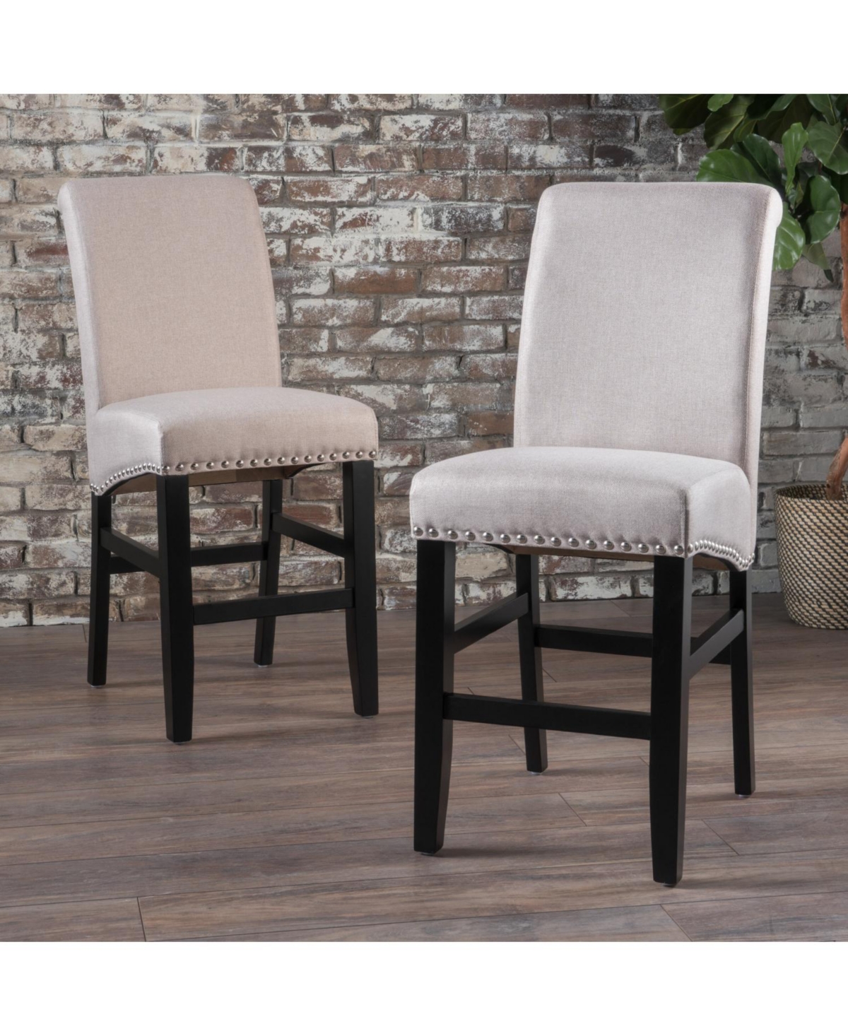 Streamdale Furniture 25" Upholstered Counter Stools (Set of 2)