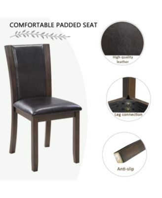 5-Piece Dark Walnut Dining Set