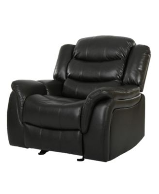 Streamdale Classic Black Berry PU Glider Recliner