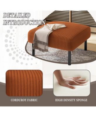 Streamdale Corduroy Ottoman Footstool with Legs