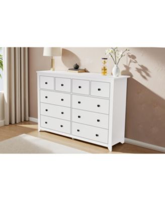 White 10-Drawer Dresser - Modern Bedroom Storage