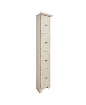 4-Tier Corner Pantry Cabinet with Doors & Shelves