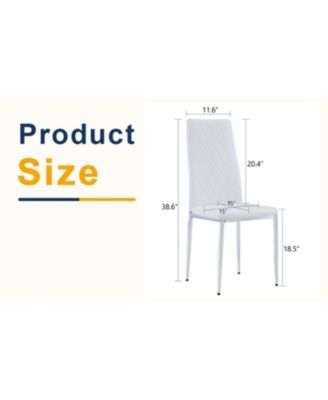 Leather Reception/Conference Chairs - White (8 Sets)