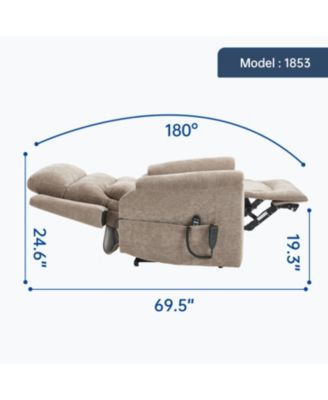 Power Lift Recliner w/ Massage & Heat, Khaki