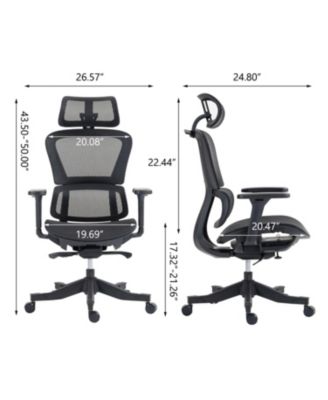 Streamdale Ergonomic Mesh Office Chair- 4D Armrests, Cool Comfort