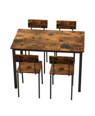 Streamdale Metal & Wood Dining Set for 4
